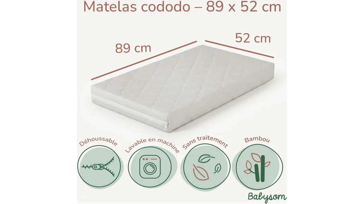 Matelas bébé Bambou
