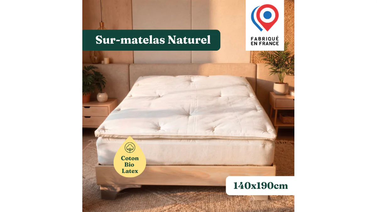 Futaine Sur-matelas Coton bio / Latex