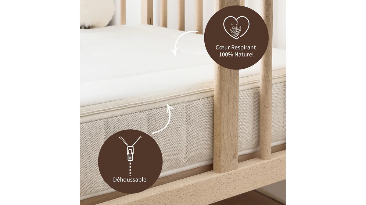 Matelas bébé en coco et latex